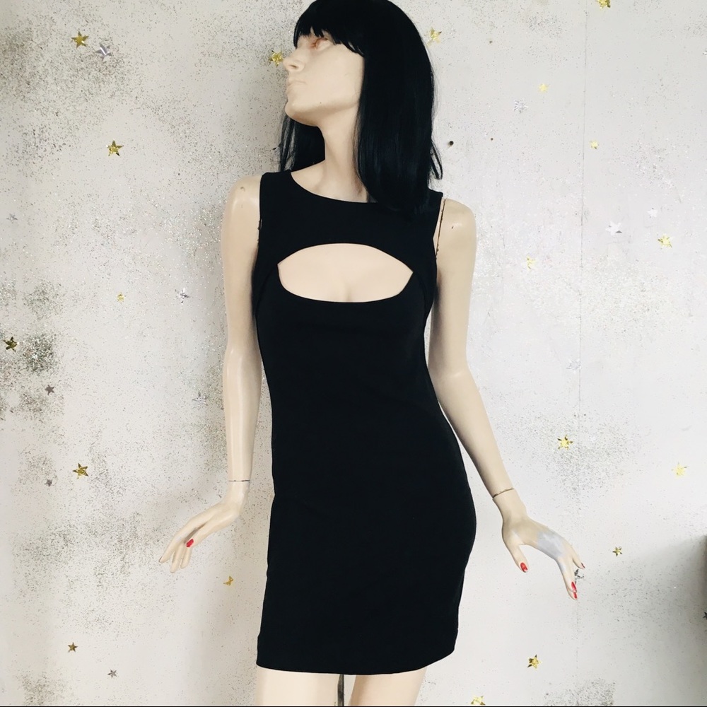 Susana Monaco Little Black Dress Cutout Neckline